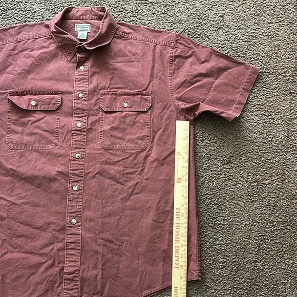 100% Cotton Men's Rust Shirt Vintage - Picture 7 of 9